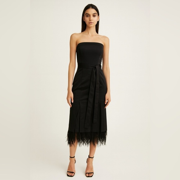 Elegant Black BCBGMaxazaria Strapless Dress - Picture 1 of 7